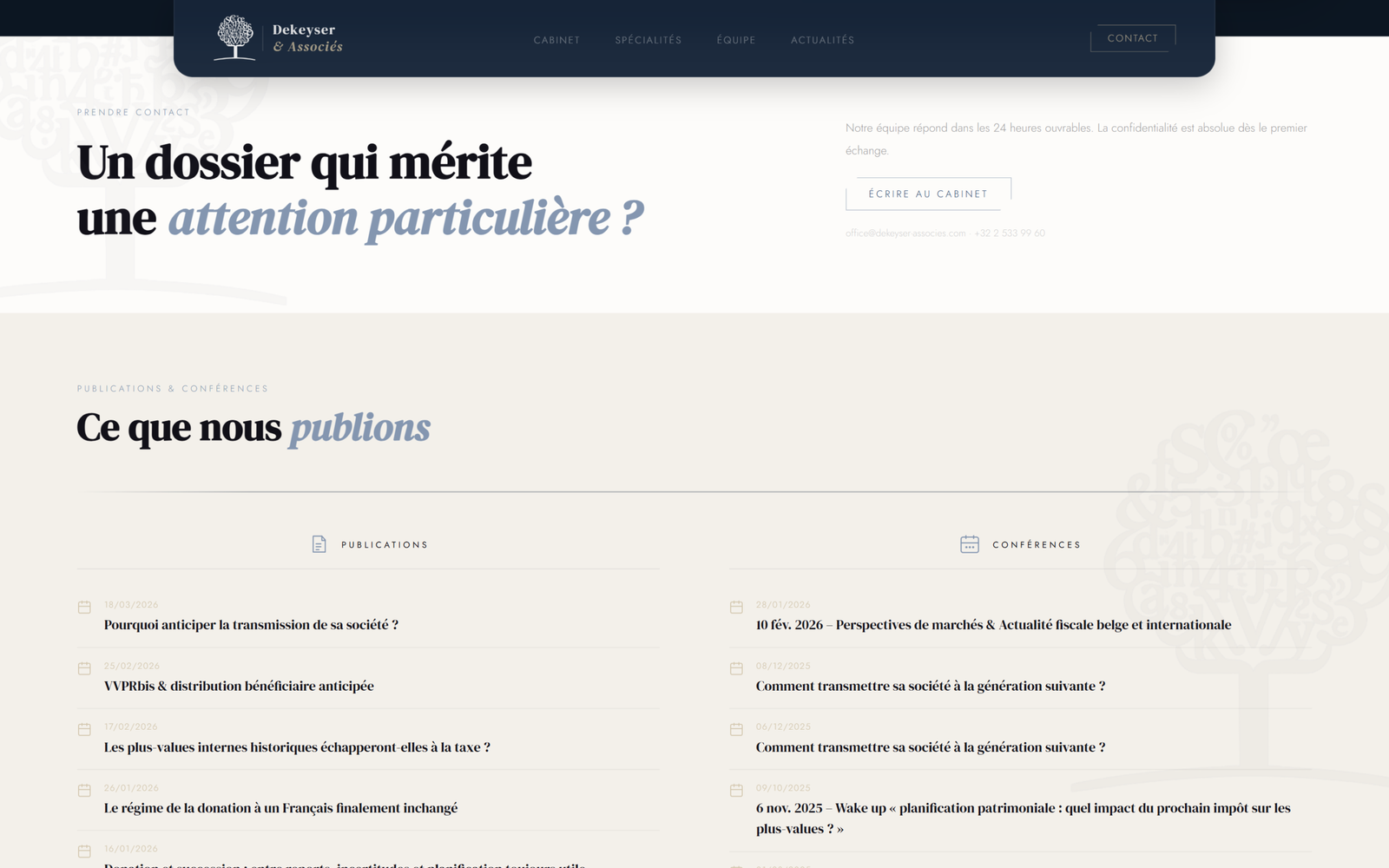 Après — Publications Dekeyser & Associés