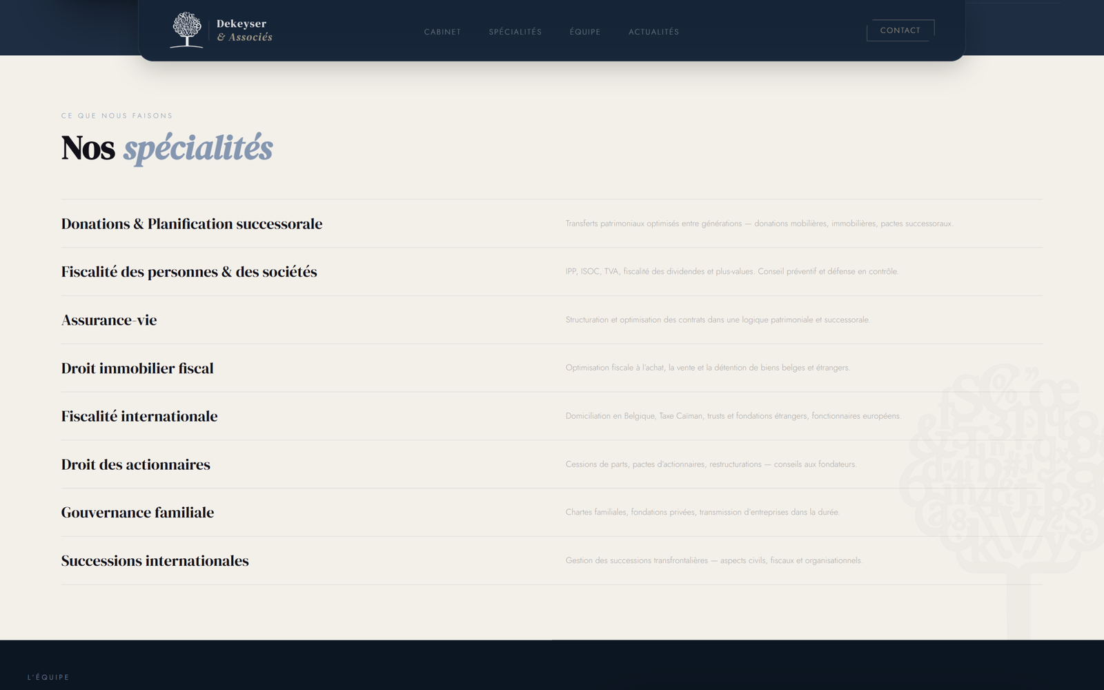 Après — Spécialités Dekeyser & Associés