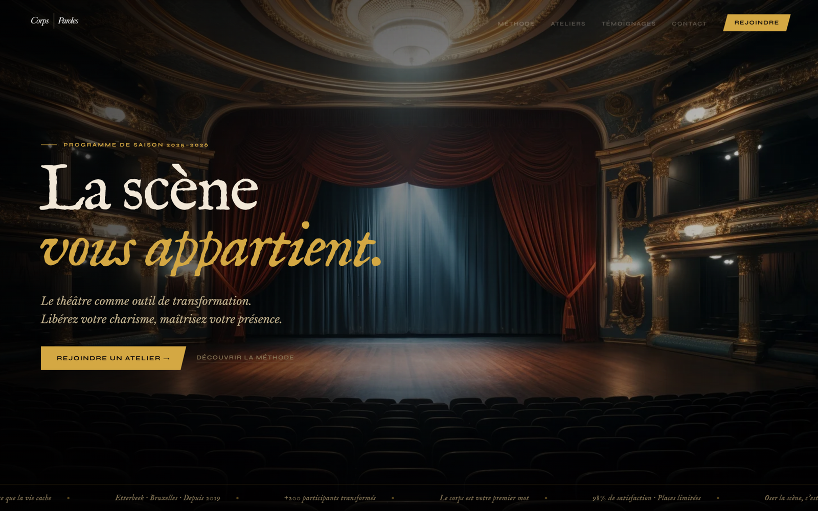 Corps en Paroles — Ateliers théâtre prise de parole Etterbeek