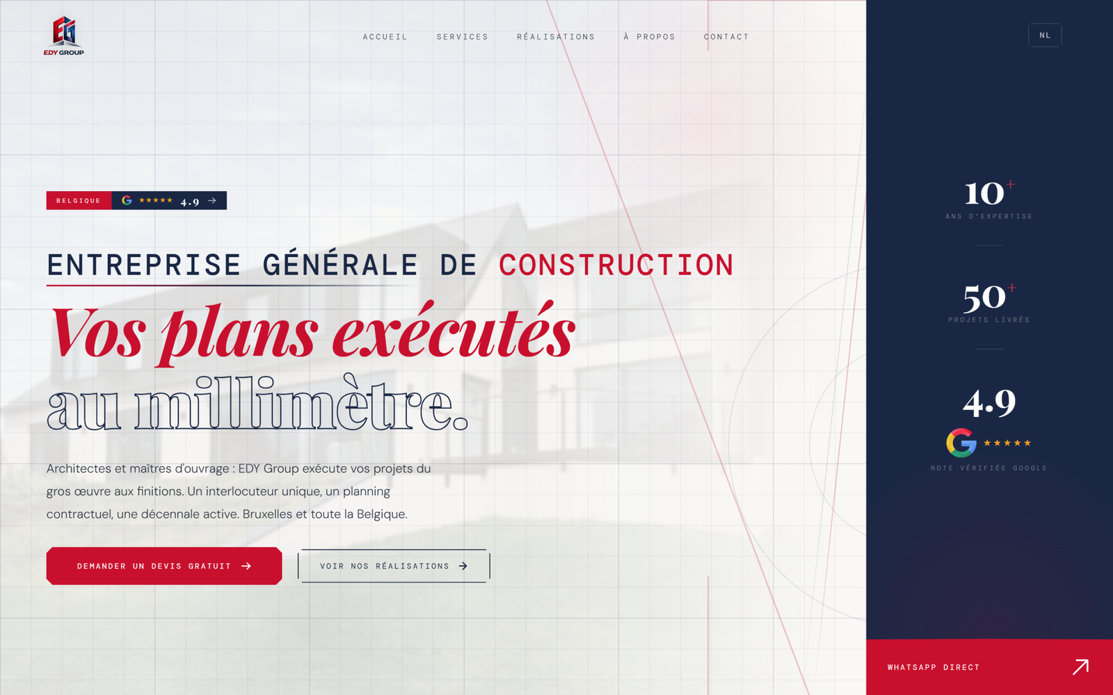 Edy Group — Construction d'excellence Belgique
